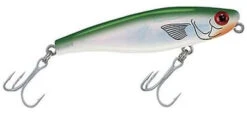 MirrOlure 26MR MirrOmullet Surface Walker Lure Green/White/Silver Lumi