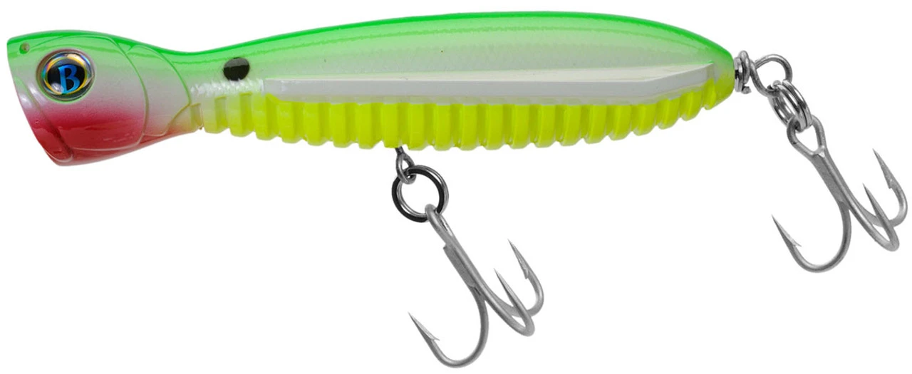 Ocean Born 18022 Flying Popper SLD Lure - Lime Glow Chartreuse 3 Ocean Born 18022 Flying Popper SLD Lure - Lime Glow Chartreuse