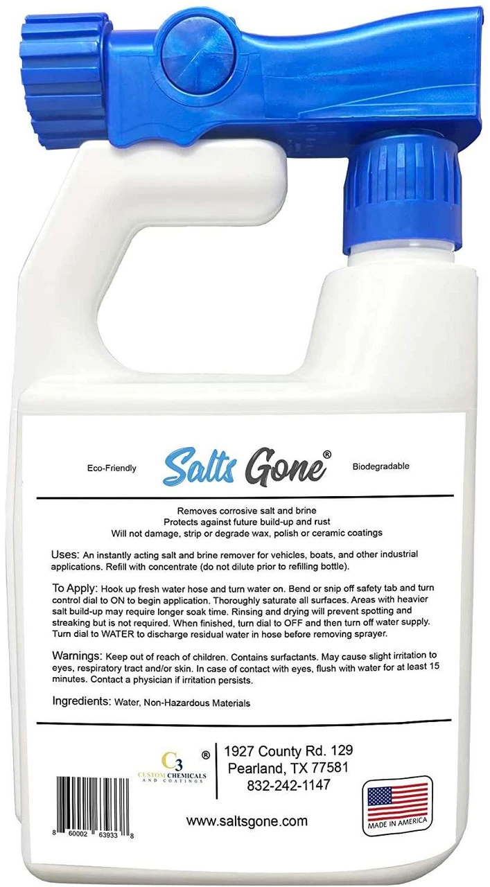 Salts Gone 32 Oz. Refillable Spray Bottle Concentrate 4 Salts Gone 32 Oz. Refillable Spray Bottle Concentrate - Image 2